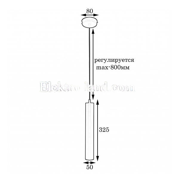 Светильник подвесной лофт MSK Electric Tube NL 3522 GL черный глянец