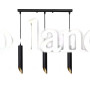 Светильник подвесной лофт MSK Electric Slice на три плафона в виде трубок NL 3722-3 черный