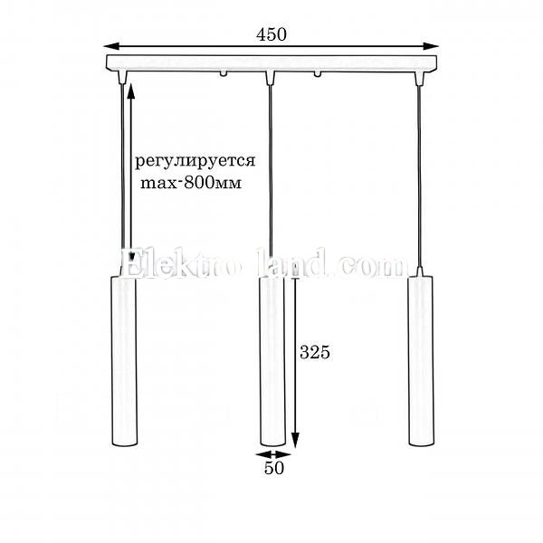 Светильник подвесной лофт MSK Electric Tube NL 3522-3 серебро