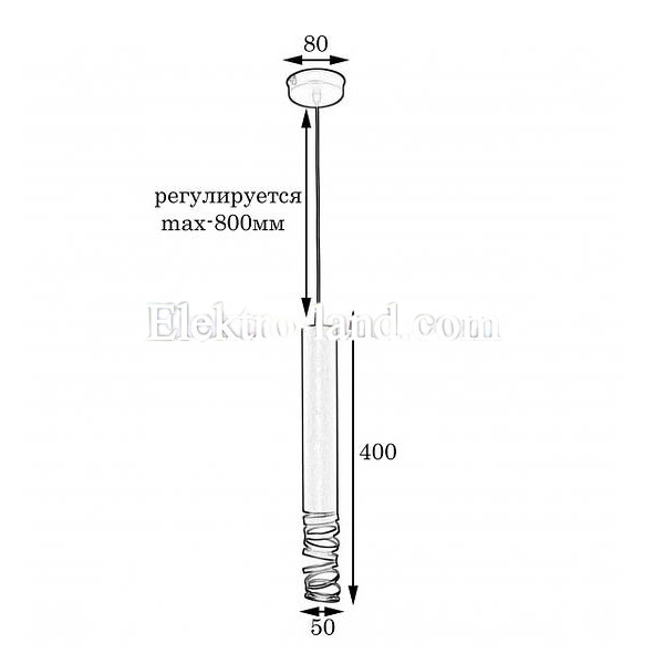 Светильник подвесной MSK Electric Spiral NL 3622-8 WH белый