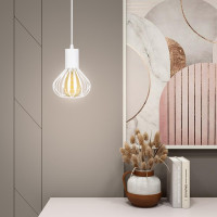 Светильник лофт MSK Electric Diadem подвесной белый NL 2215 WH