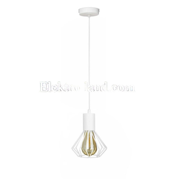 Светильник лофт MSK Electric Diadem подвесной белый NL 2215 WH