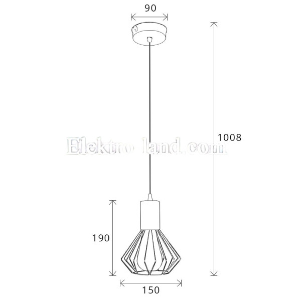 Светильник лофт MSK Electric Diadem подвесной белый NL 2215 WH