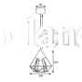 Светильник подвесной в стиле лофт MSK Electric Crystal NL 0535  черный "Кристал"