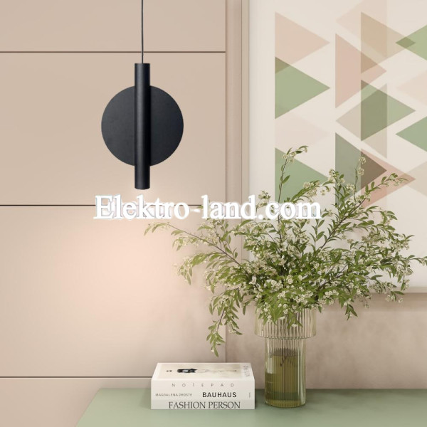 Светильник подвесной в стиле лофт MSK Electric Disk под лампу Е27 NL 2650 BK