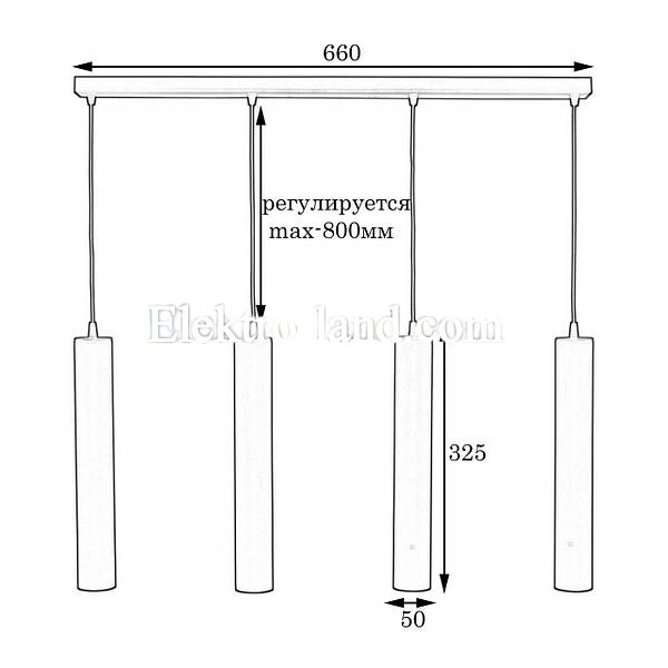 Светильник подвесной  MSK Electric Tube NL 3522-4 черный