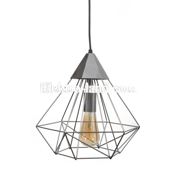 Светильник подвесной в стиле лофт MSK Electric Crystal NL 0538 CR хром "Кристалл" большой