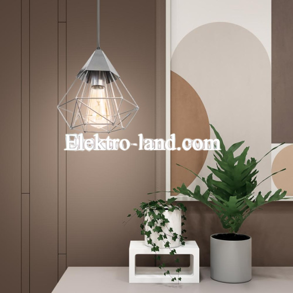 Светильник подвесной MSK Electric Crystal в стиле лофт NL 0535 CR серебро "Кристалл" 