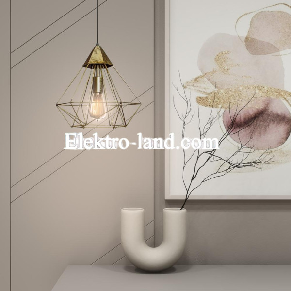 Светильник подвесной MSK Electric Crystal в стиле лофт NL 0538 BN бронза "Кристалл" большой