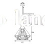 Светильник подвесной MSK Electric Crystal в стиле лофт NL 0541 W белый "Кристалл" большой