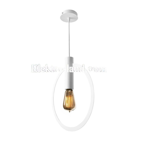 Светильник подвесной MSK Electric Asket под лампу Е27 NL 3033 WH белый (круг)