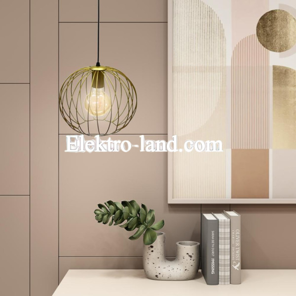 Светильник подвесной в стиле лофт MSK Electric Globe NL 2722 G  золото "Глоби"