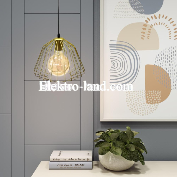 Светильник подвесной в стиле лофт MSK Electric Lattice NL 2724 G золото