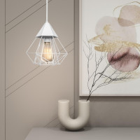 Светильник подвесной в стиле лофт MSK Electric Crystal NL 0535 W белый "Кристал"