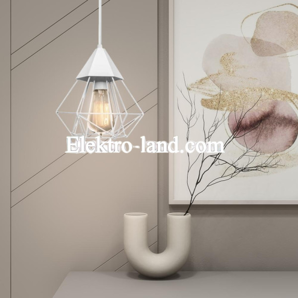 Светильник подвесной в стиле лофт MSK Electric Crystal NL 0535 W белый "Кристал"