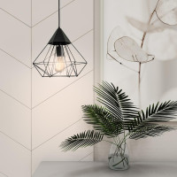 Светильник подвесной в стиле лофт MSK Electric Crystal NL 0538 черный "Кристалл" большой