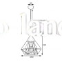 Светильник подвесной MSK Electric Crystal в стиле лофт NL 0535 BN бронза "Кристалл" большой