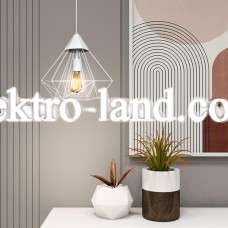 Светильник подвесной в стиле лофт MSK Electric Crystal NL 0538 W белый "Кристалл" большой