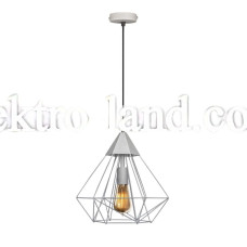 Светильник подвесной MSK Electric Crystal в стиле лофт MR 0538 GR серый "Кристалл" большой