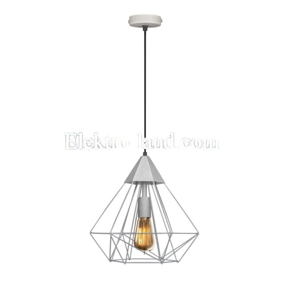 Светильник подвесной MSK Electric Crystal в стиле лофт MR 0538 GR серый "Кристалл" большой