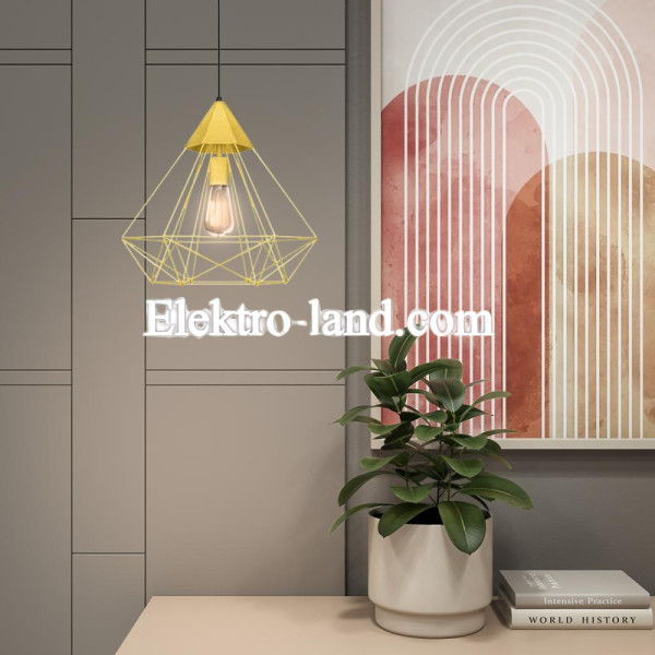 Светильник подвесной MSK Electric Crystal в стиле лофт NL 0541 GD золото "Кристалл" большой