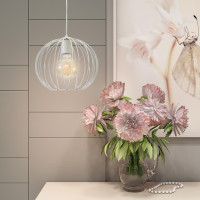Светильник подвесной в стиле лофт MSK Electric Globe NL 2722 W белый "Глоби"