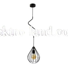 Светильник подвесной MSK Electric Kaplya NL 1422  черный "Капля"