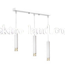 Светильник подвесной MSK Electric Spiral на три плафона в виде трубок NL 3622-3w белый+золото