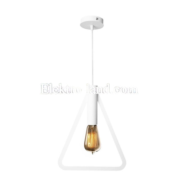Светильник подвесной MSK Electric Asket под лампу Е27 NL 2733 WH белый (треугольник)