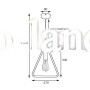Светильник подвесной MSK Electric Asket под лампу Е27 NL 2733 BK черный (треугольник)