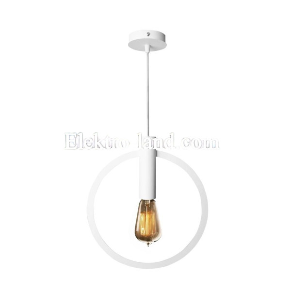 Светильник подвесной MSK Electric Asket под лампу Е27 NL 3033 WH белый (круг)
