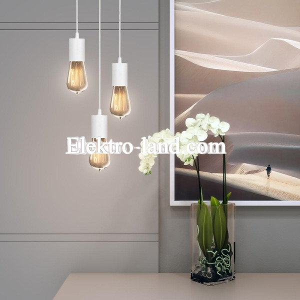 Светильник подвесной на три патрона MSK Electric Asket NL 660-3R W белый