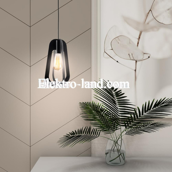 Светильник подвесной MSK Electric Catania в стиле лофт под лампу Е27 NL 3019 BK черный