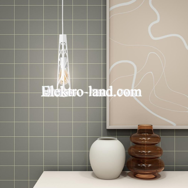 Светильник подвесной MSK Electric Parma в стиле лофт под лампу Е27 NL 3890 WH белый