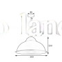 Светильник подвесной в стиле лофт MSK Electric Dome СП 3614 WH+GD белый+золото