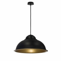 Светильник подвесной в стиле лофт MSK Electric Dome СП 3614 BK+GD черный+золото