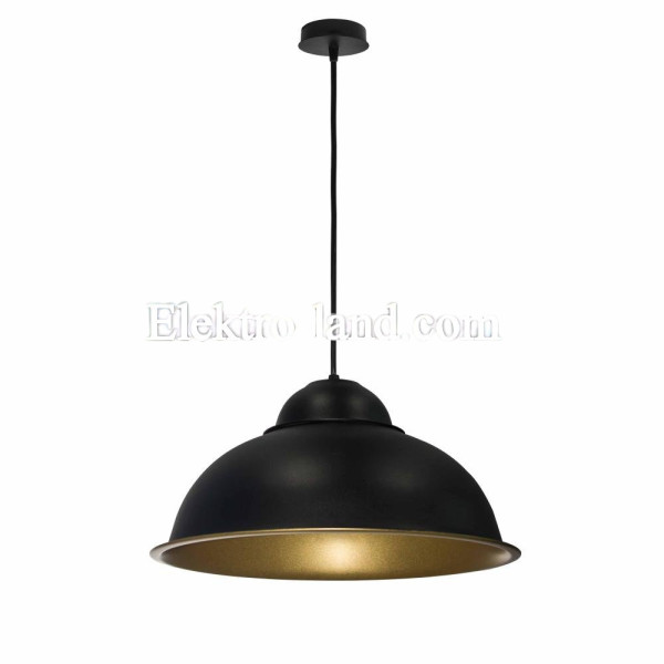 Светильник подвесной в стиле лофт MSK Electric Dome СП 3614 BK+GD черный+золото