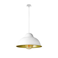 Светильник подвесной в стиле лофт MSK Electric Dome СП 3614 WH+GD белый+золото