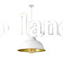 Светильник подвесной в стиле лофт MSK Electric Dome СП 3614 WH+GD белый+золото