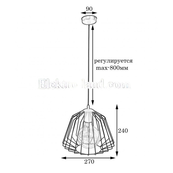Светильник подвесной в стиле лофт MSK Electric Lattice NL 2724 черный