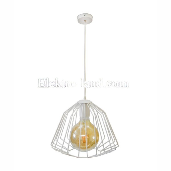 Светильник подвесной в стиле лофт MSK Electric Lattice NL 2724 W белый