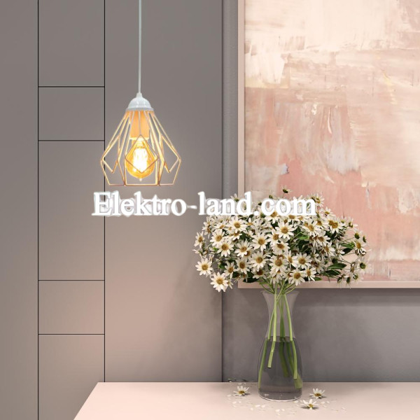 Светильник подвесной в стиле лофт MSK Electric Milan NL 538 W белый "Милан"