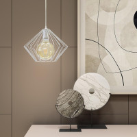 Светильник подвесной в стиле лофт MSK Electric Rhombus NL 3023 W белый