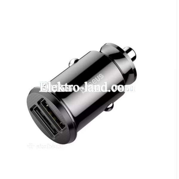 Автомобильное зарядное устройство Car Charger | 15.5W | 2U — Baseus (CCALL-ML) Grain — CCALL-ML01 черный