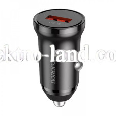 Автомобильное зарядное устройство Car Charger | 18W | QC3.0 — Borofone BZ18 — Black черный