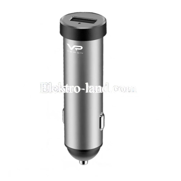 Автомобильное зарядное устройство Car Charger | 2.4A | 1U — Veron T-06 black черный