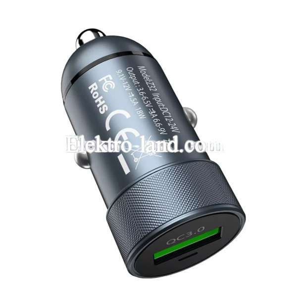 Автомобильное зарядное устройство Car Charger | 3.0A | QC3.0 — Hoco Z32 черный