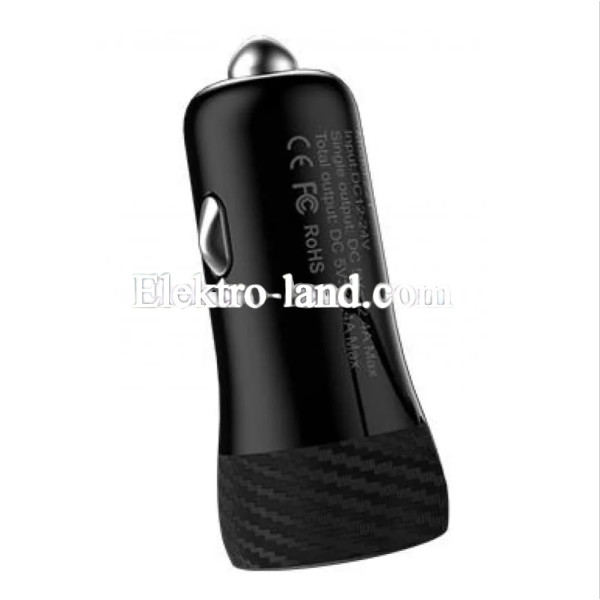 Автомобильное зарядное устройство Car Charger | 3.4A | 2U — Hoco Z21 черный