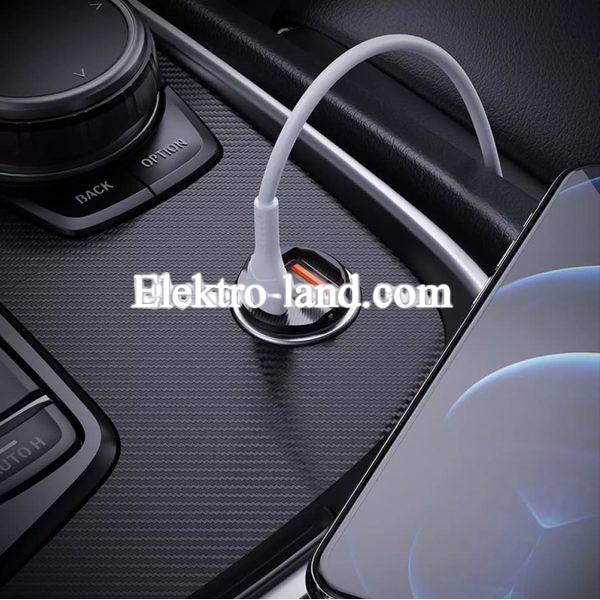 Автомобильное зарядное устройство Car Charger | 30W | PD | QC3.0 — Hoco NZ2 —  белый