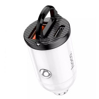 Автомобильное зарядное устройство Car Charger | 30W | PD | QC3.0 — Hoco NZ2 —  белый